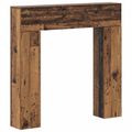 vidaXL Rám krbu Staré drevo 102 x 18 x 100,5 cm Kompozitné drevo