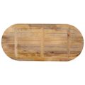 vidaXL Stolová doska 120x50x3,8 cm oválna masívny mangovník