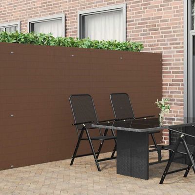 vidaXL Záhradný plot obojstranný hnedý 1,8x3 m PVC