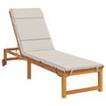 vidaXL Vankúš na ležadlo GEMERT 100% polyester Biela 200 x 50 x 3 cm