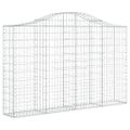 vidaXL Oblúkové gabiónové koše 18 ks 200x30x120/140cm pozinkov. železo