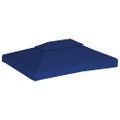 vidaXL Dvojitá strieška na altánok 310 g/m², 4x3 m, modrá