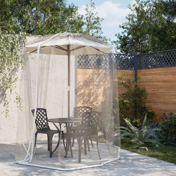 vidaXL Moskytiéra na dáždnik 220 sieťovina biela Φ330x250 cm