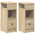 vidaXL Nočné skrinky 2 ks so zásuvkou dub sonoma 25x31x66 cm