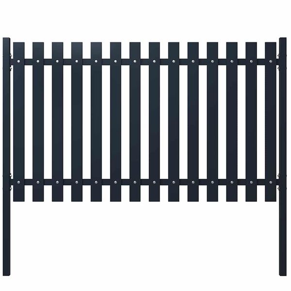 vidaXL Plotový panel antracitový 178x75 cm s práškovou farbou z ocele