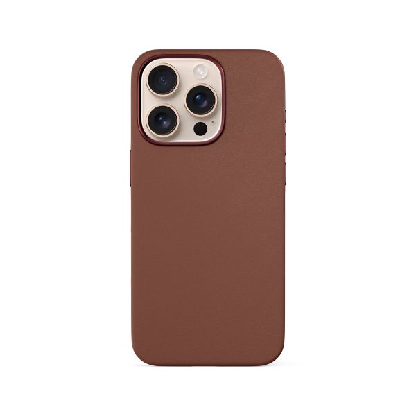 Epico Mag+ kožený kryt iPhone 16 Pro - hnědá