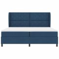 vidaXL Posteľ s pružinovým rámom Modrá 200 x 200 cm látka