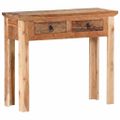 vidaXL Konzolový stolík 90,5x30x75 cm masívne akáciové drevo a recyklované drevo