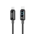 XO kábel NB-Q312B PD USB-C - USB-C 2,0 m 240 W čierny s LED