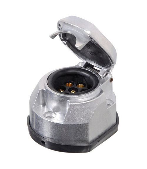 Zásuvka ťažného zariadenia 7 pólov COMPASS 07451 Alu