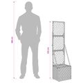 vidaXL Záhradný kvetináč s trellis Sivá 35 x 30 x 135 cm polyratan