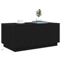 vidaXL Konferenčný stolík s LED svetlami, čierny dub 90x50x40 cm