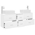 vidaXL Set kabinetov do kúpeľne 3 ks Biela 53 x 34,5 x 63 cm