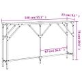 vidaXL Konzolový stolík dymový dub 140x23x75 cm kompozitné drevo