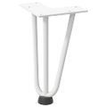 vidaXL Nohy do vlasov pre konferenčný stolík 4 ks, biele 20 cm, masívna oceľ