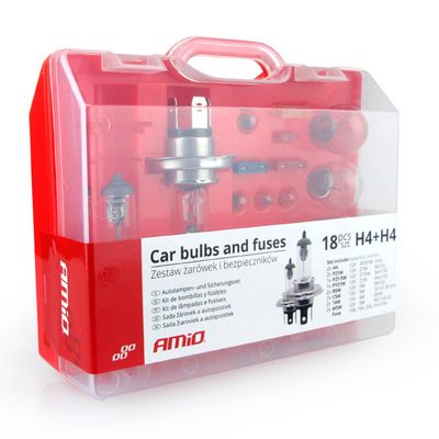 Sada žiaroviek 19ks (2xH4) AMIO-01497