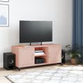 vidaXL TV skrinka ružová 100,5x39x43,5 cm oceľ