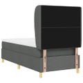 vidaXL Posteľ s pružinovým rámom Tmavo šedá 200 x 80 cm látka