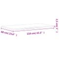 vidaXL Stolová doska 110x(55-60)x2,5 cm masívny buk