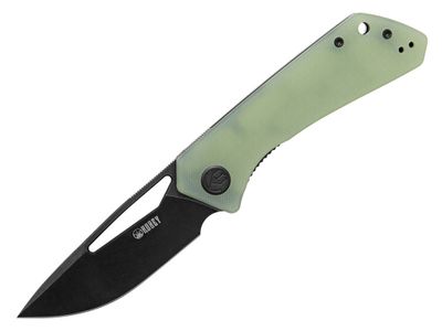 Kubey KU331E Thalia Black Jade vreckový nôž 8,3 cm, bledozelená, G10, spona