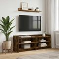 vidaXL TV skrinka 135 x 33 x 47 cm Dymový dub Kompozitné drevo