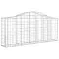 vidaXL Oblúkové gabionové koše 13ks 200x30x80/100cm pozinkované železo