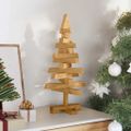 vidaXL Vianočné stromčeky so stojanom Hnedá 60 cm Borovicový masív