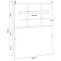 vidaXL Kovové náhradné čelo postele biele 75 cm