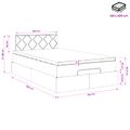 vidaXL Polohovací postel s matrací Čierna 120 x 200 cm Zamat