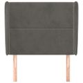 vidaXL Čelo postele so záhybmi tmavosivé 83x23x118/128 cm zamat