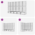 vidaXL Záhradný kvetináč 5 ks Sivá 120 x 120 x 125,5 cm PP