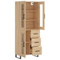 vidaXL Vysoká skrinka dub sonoma 69,5x34x180 cm spracované drevo