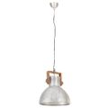 vidaXL Industriálna závesná lampa 25 W strieborná 40 cm okrúhla E27