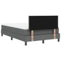 vidaXL Posteľ s pružinovým rámom Tmavo šedá 120 x 190 cm látka