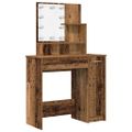 VidaXL súprava toaletného stolíka s LED diódou Old Wood