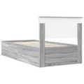 vidaXL Rám postele Sivý Sonoma 75 x 190 cm Kompozitné drevo