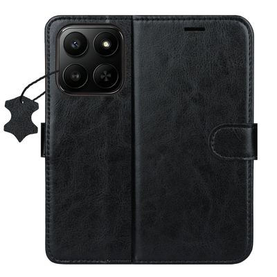 Smart Luxe leather case for Honor 400 Smart / X7d 4G / X7d 5G black