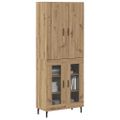 vidaXL Highboard 2 ks Staré drevo 69,5 x 34 x 180 cm Kompozitné drevo