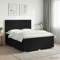 vidaXL Posteľ boxspring s matracom Čierna 160 x 200 cm Látka
