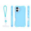Puzdro Safepop s popruhom pre iPhone 16 6,1" modrá
