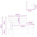 vidaXL Dvojmiestna pohovka s gombíkovým prešívaním Sivohnedá Látka