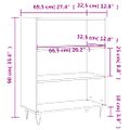 vidaXL Knižnica vysoký lesk biela 69,5x32,5x90 cm kompozitné drevo
