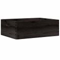 VidaXL Drevená škatuľka s rúčkami čierna 40x30x13 cm masívna borovica
