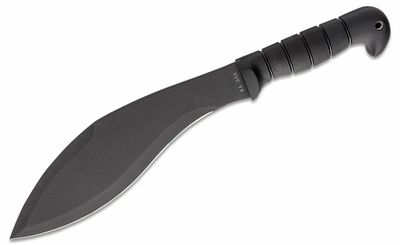 KA-BAR KB-1249 KUKRI MACHETE mačeta 29,9 cm, celočierna, Kraton, puzdro Cordura + koža