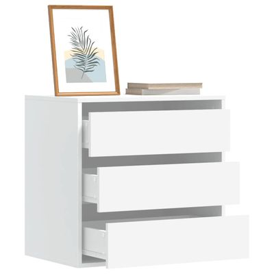 vidaXL Rohová komoda so zásuvkami biela 60x41x58 cm kompozitné drevo
