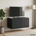 vidaXL Nástenná TV skrinka 59,5 x 41 x 30 cm Čierna Kompozitné drevo