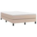 vidaXL Boxspring posteľ s matracom kapučínová 120x200 cm umelá koža