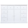 vidaXL Komoda s 10 zásuvkami biela 113x30x79 cm drevená