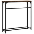 vidaXL Konzolový stolík dymový dub 75x19,5x75 cm kompozitné drevo