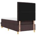vidaXL Posteľ s pružinovým rámom Tmavo hnedá 200 x 90 cm látka